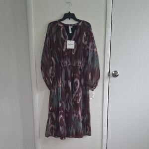 Grace Asymmetrical Dress in Purple and Gray